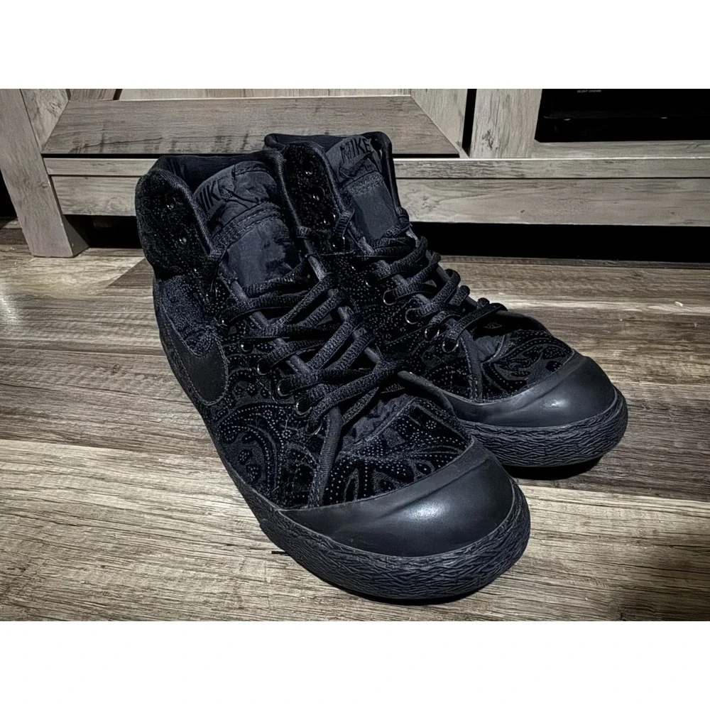 Nike‎ All Court Hi-Top 316482-001 Women's Size 9 Black Rare Shoes Sneakers Suede